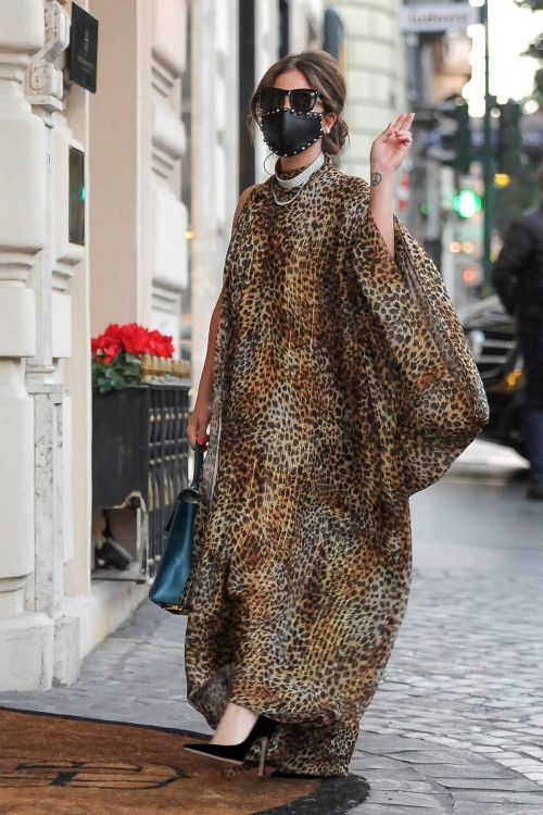 Lady Gaga in Leopard Dress Out and About in Rome 02/24/2021 4