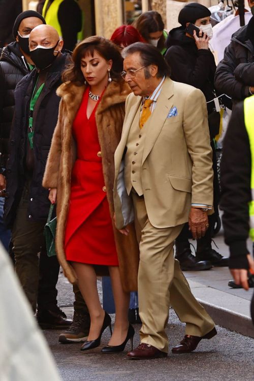 Lady Gaga is Arriving on the Set of House of Gucci in Rome 03/31/2021