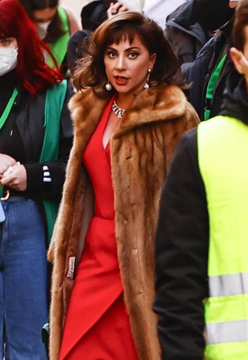Lady Gaga is Arriving on the Set of House of Gucci in Rome 03/31/2021 1