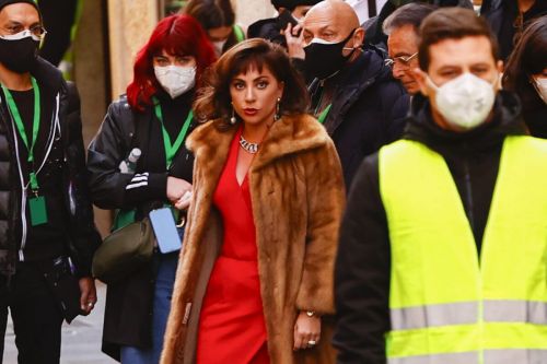 Lady Gaga is Arriving on the Set of House of Gucci in Rome 03/31/2021 3
