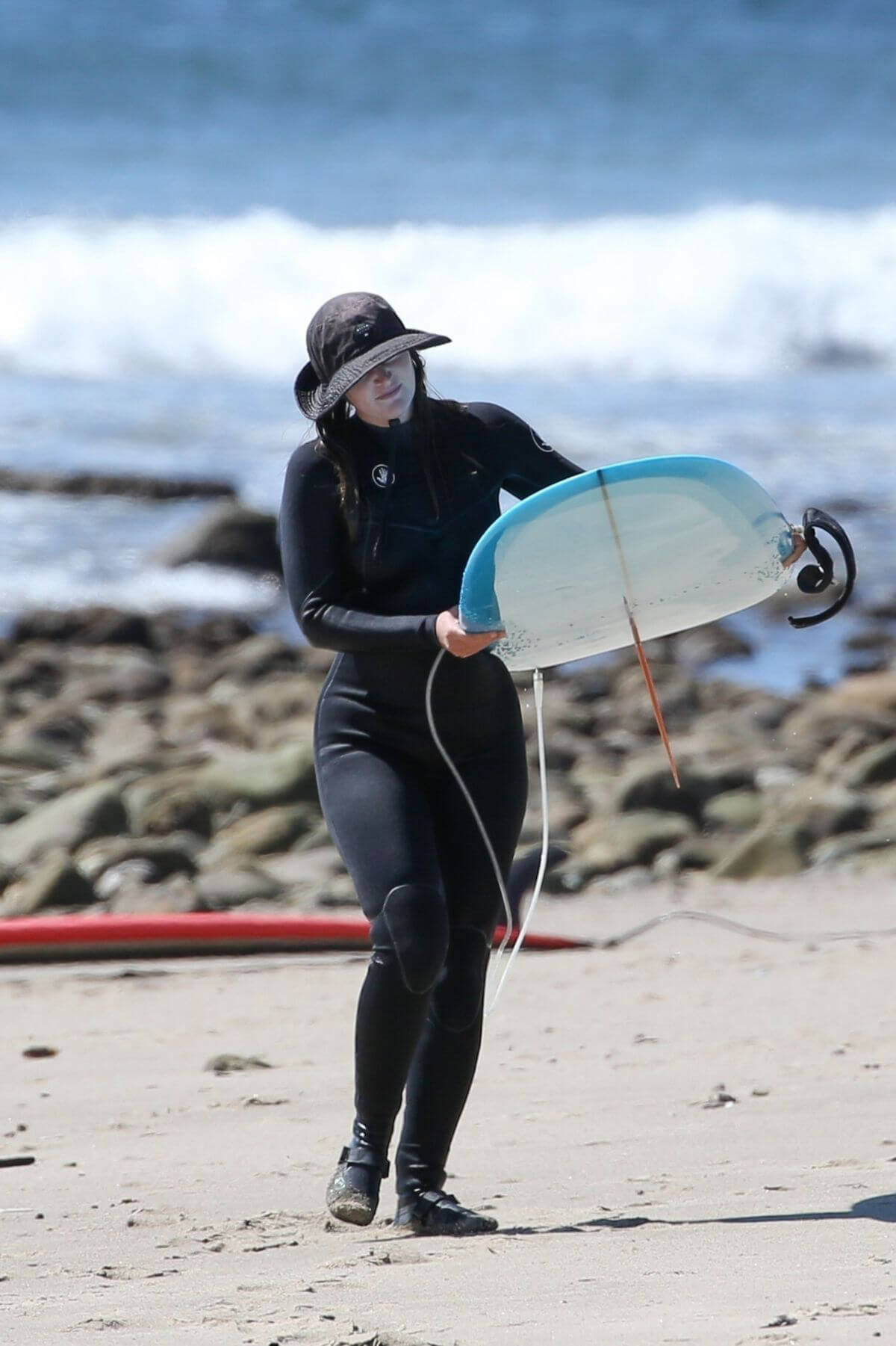 Leighton Meester Out and About Surfing in Malibu 03/20/2021