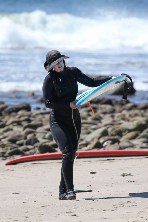 Leighton Meester Out and About Surfing in Malibu 03/20/2021 3