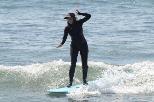 Leighton Meester Out and About Surfing in Malibu 03/20/2021 7