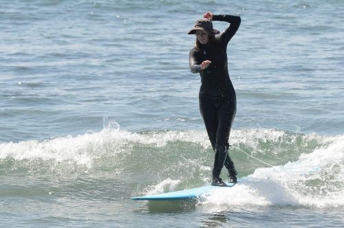 Leighton Meester Out and About Surfing in Malibu 03/20/2021 7