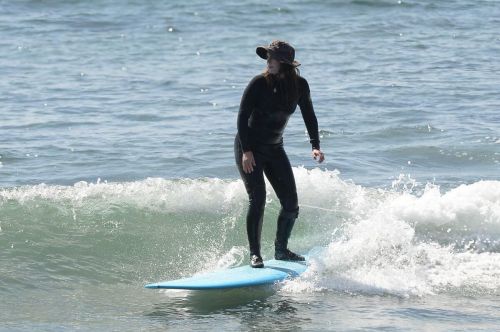 Leighton Meester Out and About Surfing in Malibu 03/20/2021 10