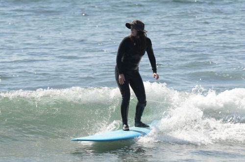 Leighton Meester Out and About Surfing in Malibu 03/20/2021 9