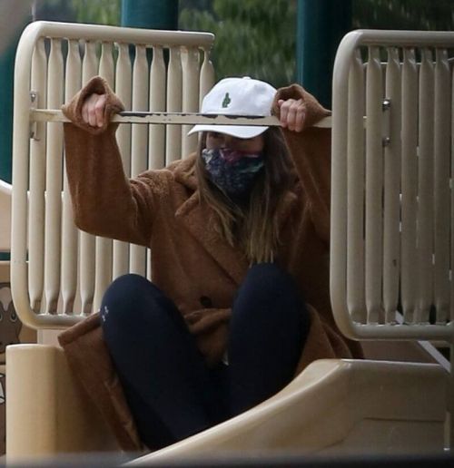 Leighton Meester Seen at a Park in Los Angeles 03/25/2021