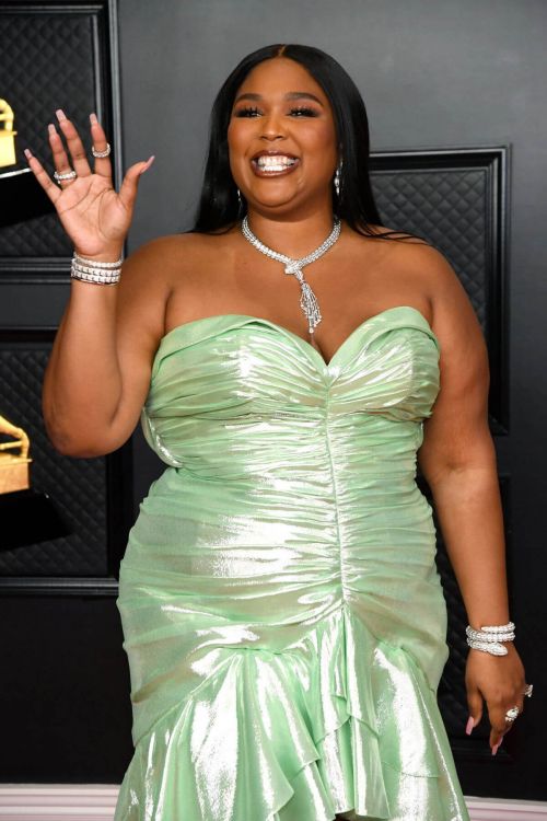 Lizzo Seen at 2021 Grammy Awards in Los Angeles 03/14/2021