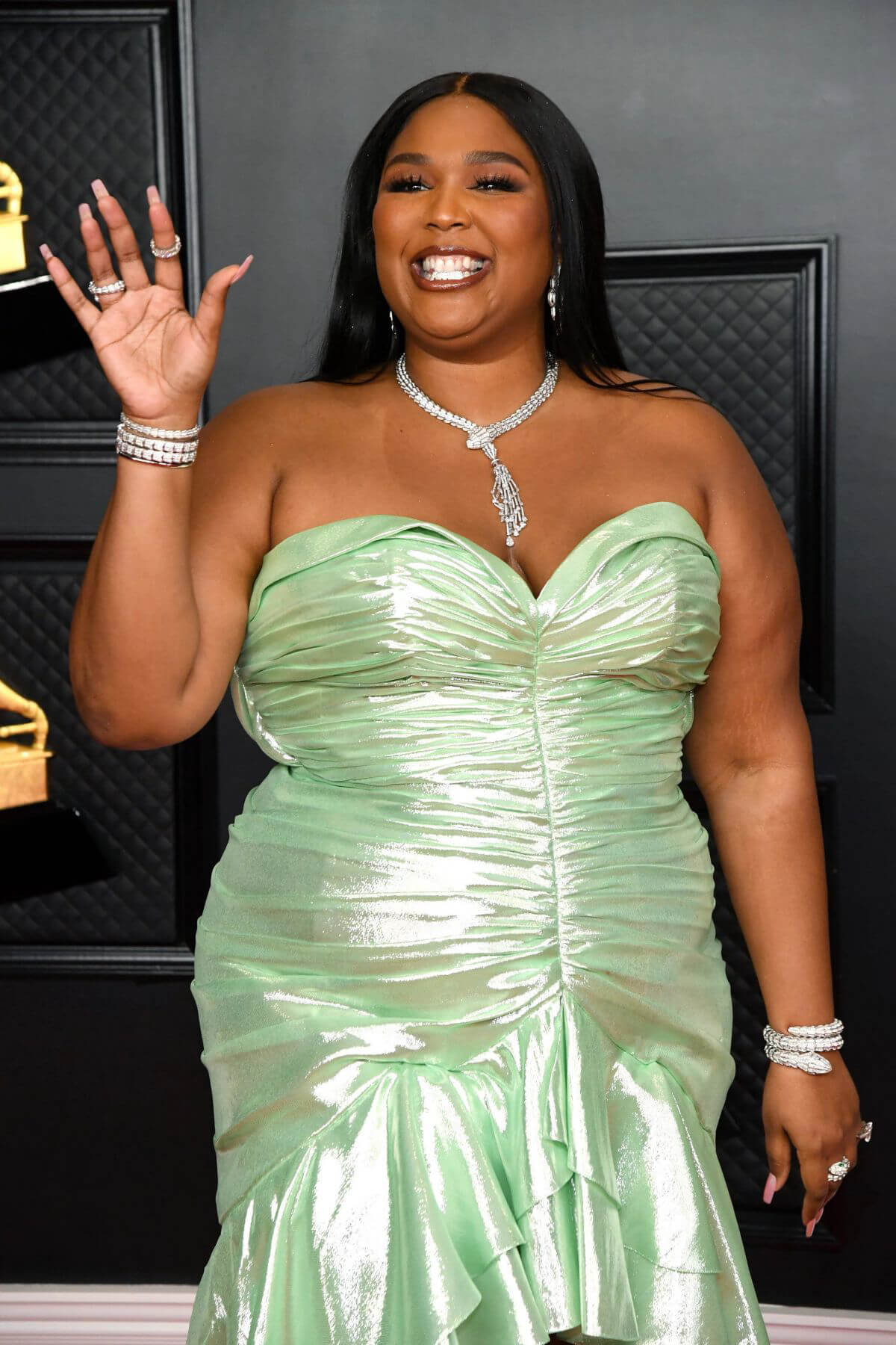 Lizzo Seen at 2021 Grammy Awards in Los Angeles 03/14/2021
