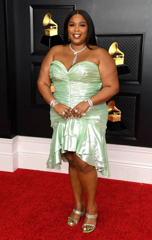 Lizzo Seen at 2021 Grammy Awards in Los Angeles 03/14/2021 1