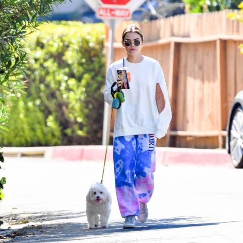 Lucy Hale in Comfy Outfit as She Out with Her Dog in Studio City 02/24/2021 1