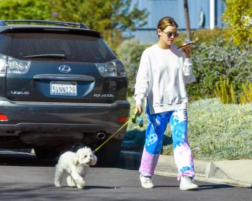 Lucy Hale in Comfy Outfit as She Out with Her Dog in Studio City 02/24/2021 4