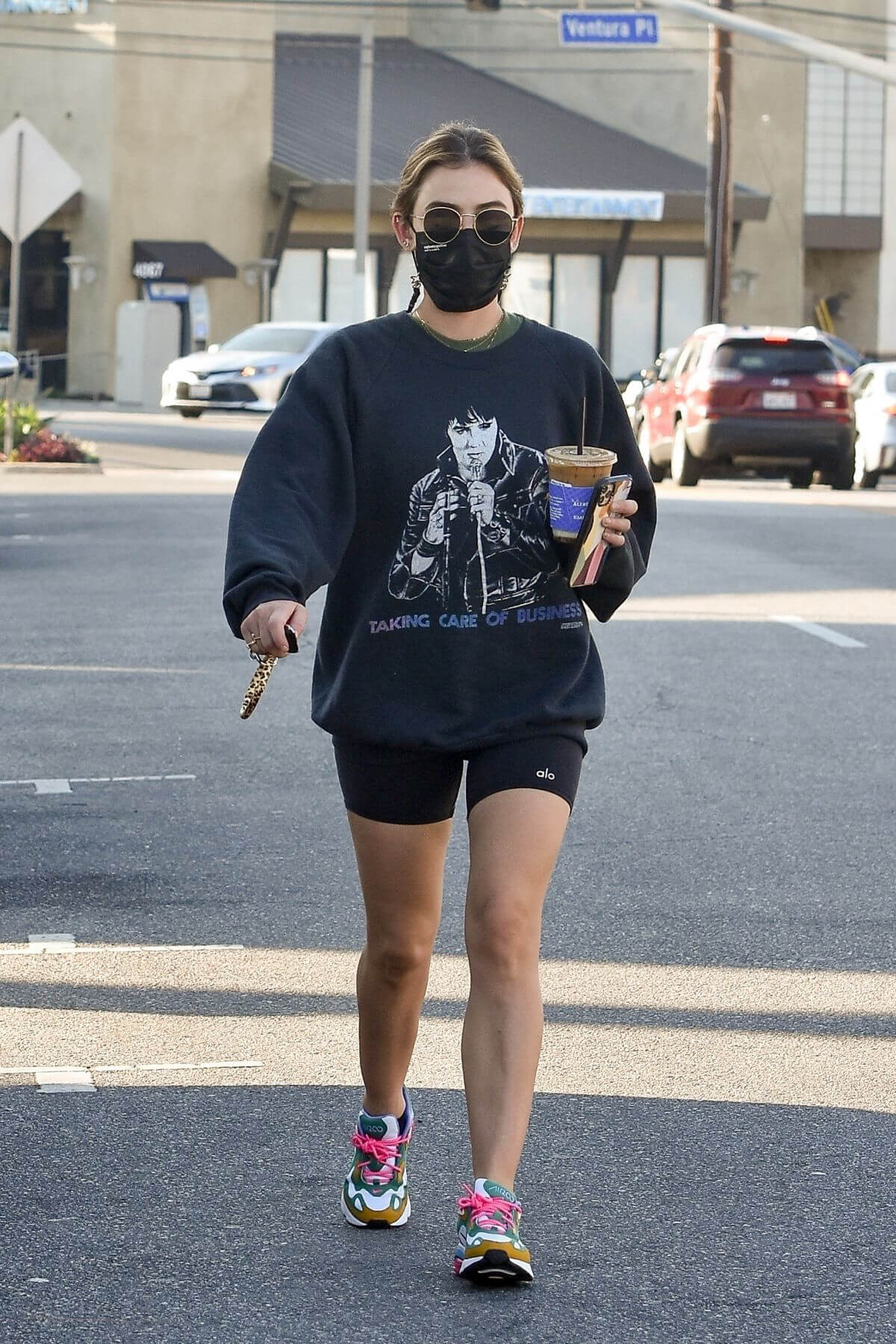 Lucy Hale Out and About for Coffee in Los Angeles 02/24/2021