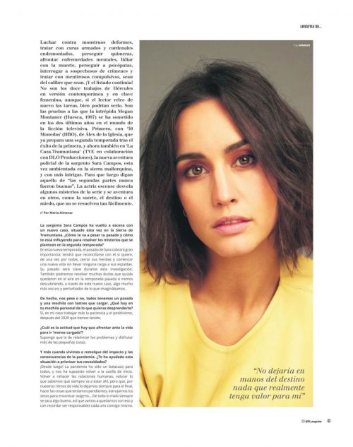 Megan Montaner On The Cover Page Of Lifestyle Magazine, February 2021 1