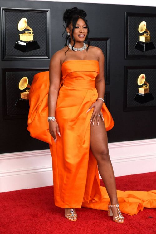 Megan Thee Stallion attends 2021 Grammy Awards in Los Angeles 03/14/2021