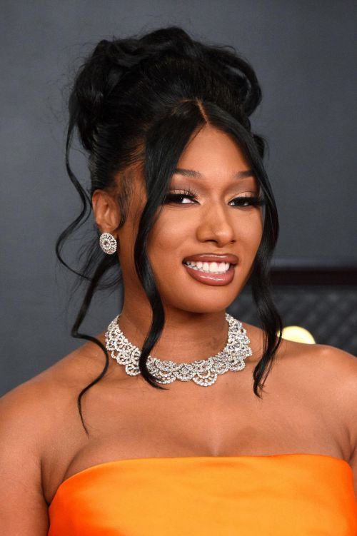 Megan Thee Stallion attends 2021 Grammy Awards in Los Angeles 03/14/2021 1