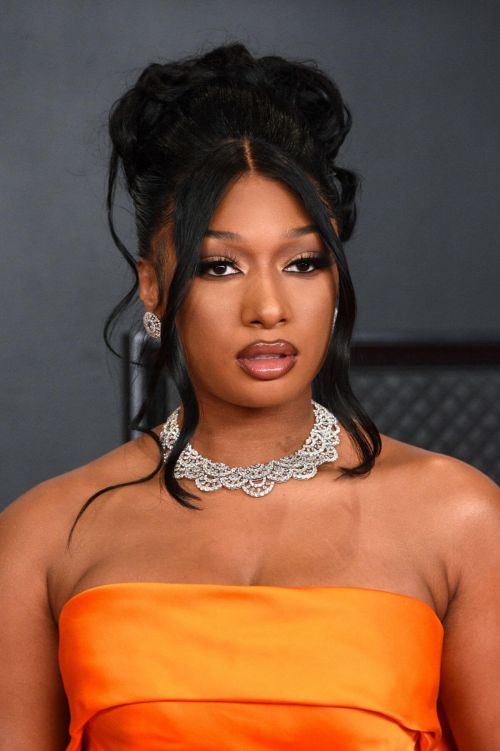 Megan Thee Stallion attends 2021 Grammy Awards in Los Angeles 03/14/2021 2