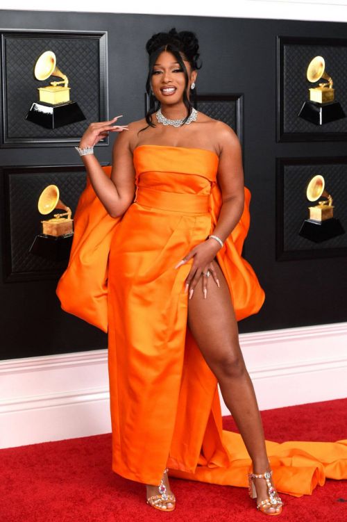 Megan Thee Stallion attends 2021 Grammy Awards in Los Angeles 03/14/2021 3