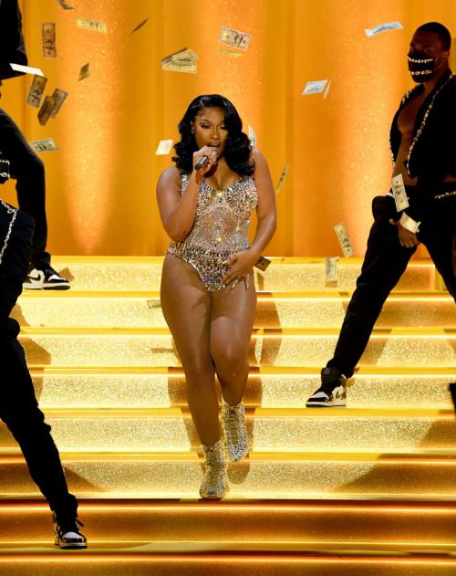 Megan Thee Stallion Give Performance at 63rd Annual Grammy Awards 03/14/2021