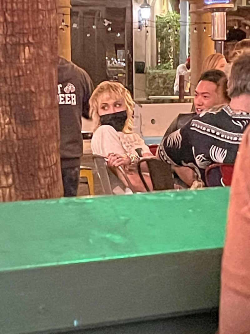 Miley Cyrus Spotted at Village Pub in Palm Springs 03/06/2021