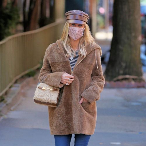 Nicky Hilton in a Beige Coat Out and About in New York 02/24/2021 2