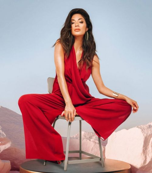 Nicole Scherzinger in Red Dress at a Photoshoot in Los Angeles 03/14/2021 3