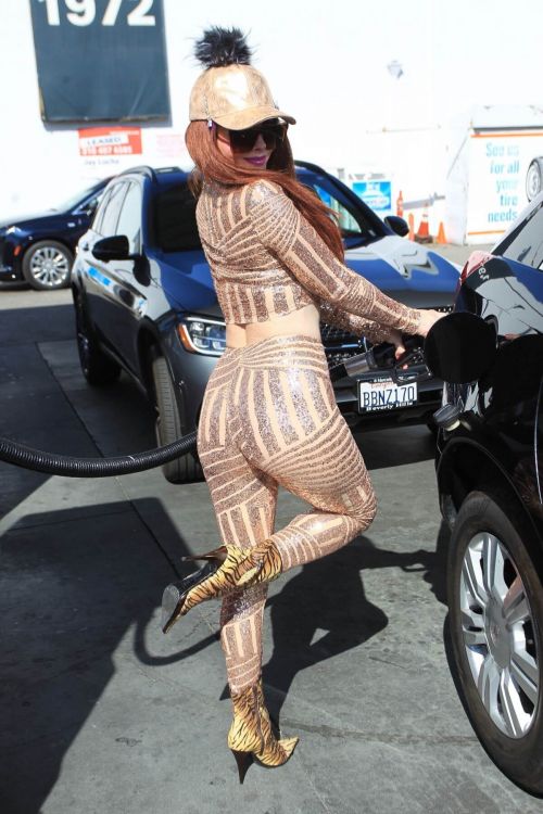 Phoebe Price at a Gas Station in West Hollywood 02/24/2021 5