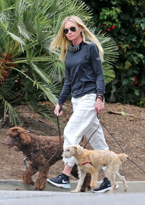 Portia de Rossi Steps Out with Her Dogs in Montecito 03/14/2021