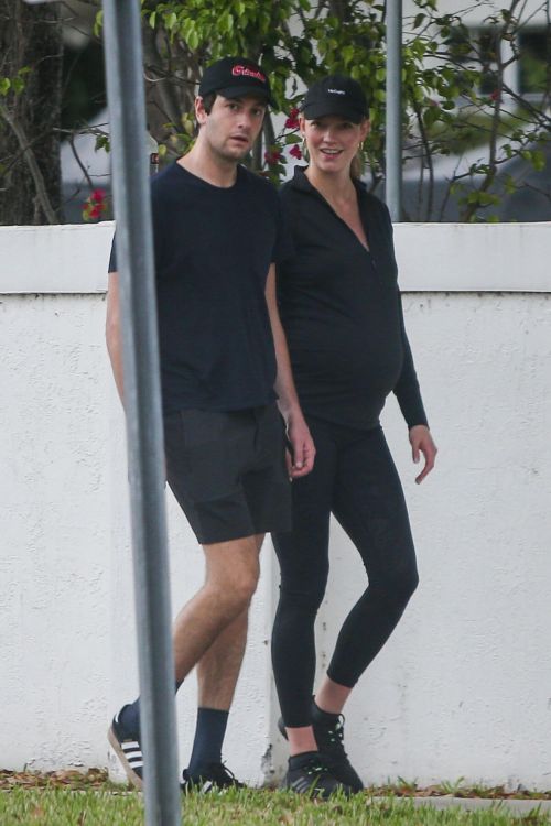 Pregnant Karlie Kloss Enjoys Walk with Her Husband Joshua Kushner in Miami 03/06/2021
