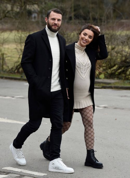 Pregnant Nermina Pieters with her Hubby Erik Out in Alderley Edge 02/24/2021