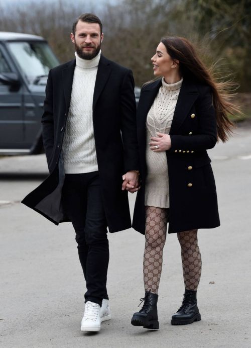 Pregnant Nermina Pieters with her Hubby Erik Out in Alderley Edge 02/24/2021 2