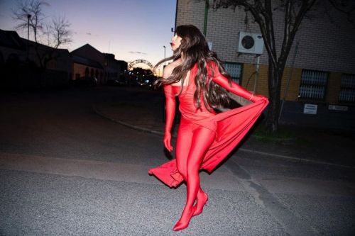 Priyanka Chopra in Red Dress at a Photoshoot, March 2021 2