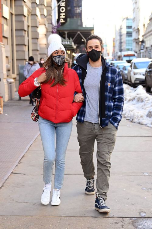 Tayshia Adams and Her Fiance Zac Clark Out in New York 02/21/2021 2