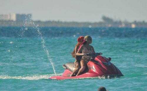 Winnie Harlow on Vacation as She Rides The Waves On A Jet Ski During Tropical Trip To Tulum, Mexico 02/24/2021 2