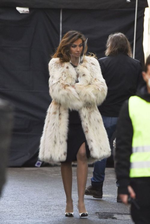 Madalina Diana Ghenea as Sophia Loren on the Set of House of Gucci in Rome 03/22/2021 1