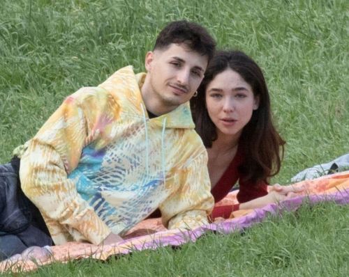 Matilda De Angelis and William Mezzanotte Seen at a Park in Rome 03/25/2021