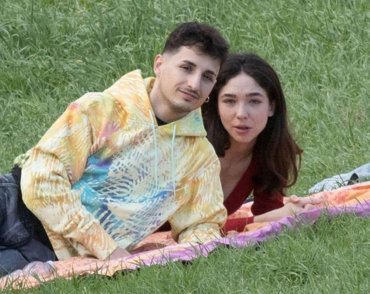 Matilda De Angelis and William Mezzanotte Seen at a Park in Rome 03/25/2021