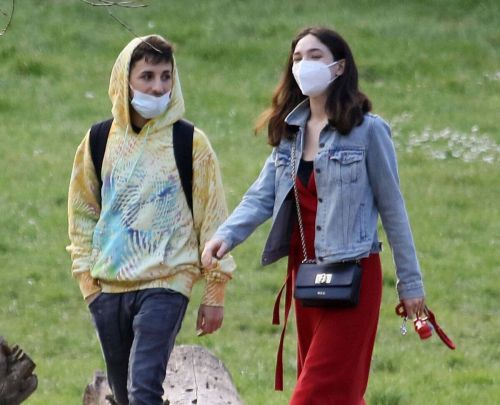 Matilda De Angelis and William Mezzanotte Seen at a Park in Rome 03/25/2021 7