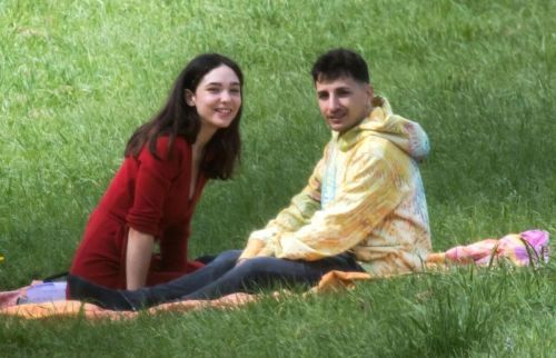 Matilda De Angelis and William Mezzanotte Seen at a Park in Rome 03/25/2021 9