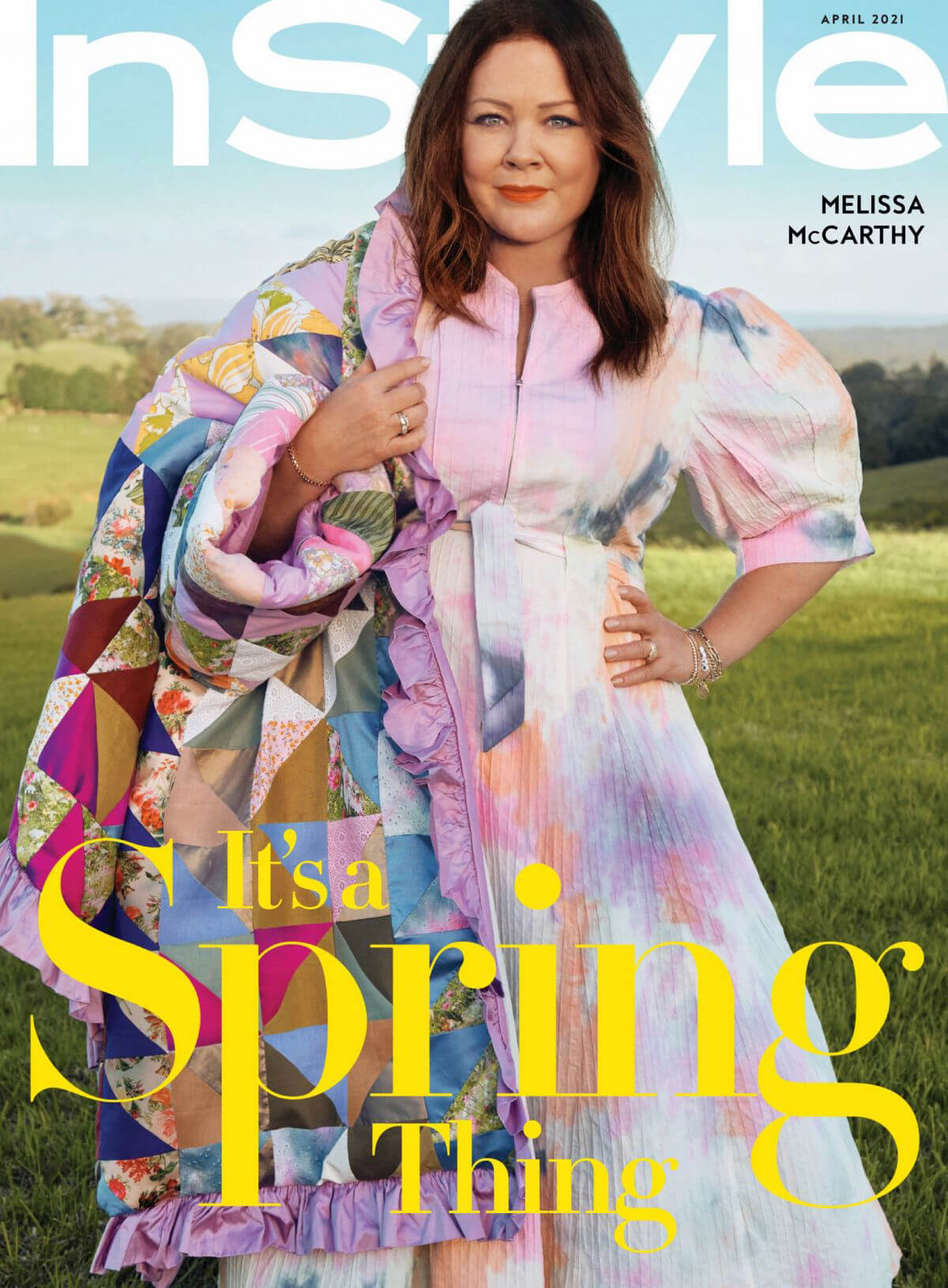 Melissa McCarthy On The Cover Page Of Instyle Magazine, April 2021