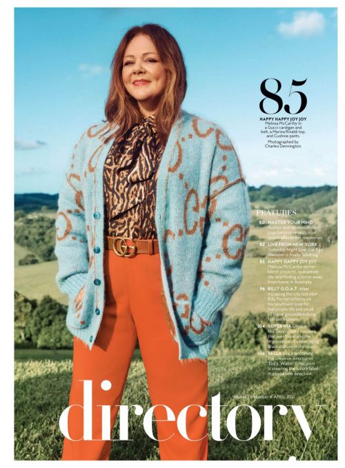 Melissa McCarthy On The Cover Page Of Instyle Magazine, April 2021 1