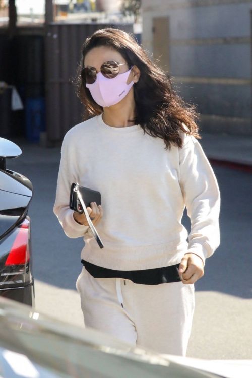 Mila Kunis is Leaving a Skin Care Clinic in West Hollywood 03/19/2021
