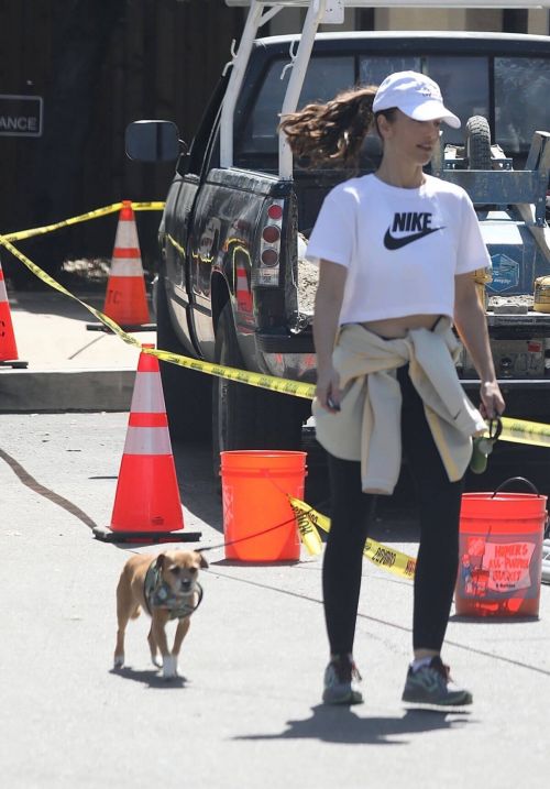 Minka Kelly Hikes with Her Dog in Hollywood Hills 03/22/2021