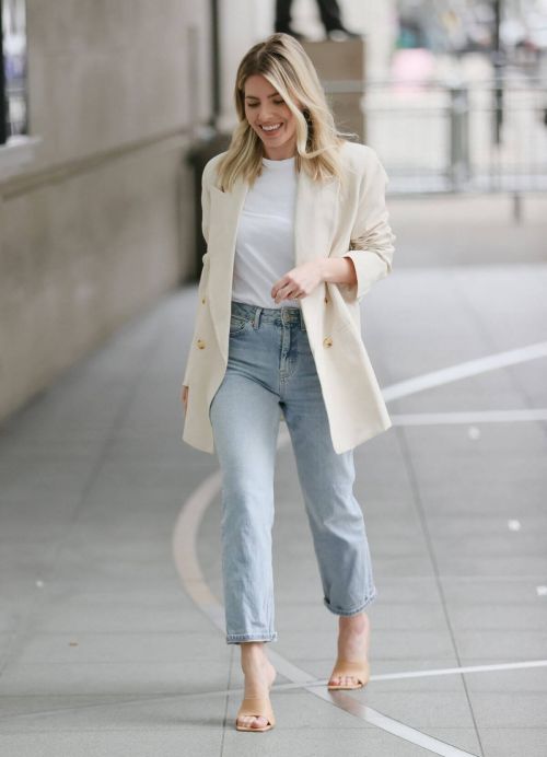 Mollie King is Seen Arriving at BBC studio 1 in London 03/20/2021
