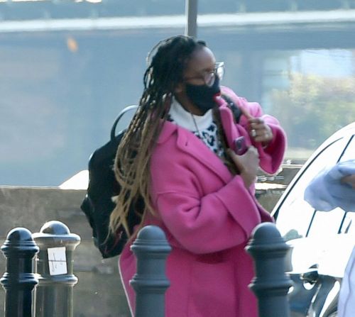 Oti Mabuse Arrives at TV Studio in London 03/19/2021 6