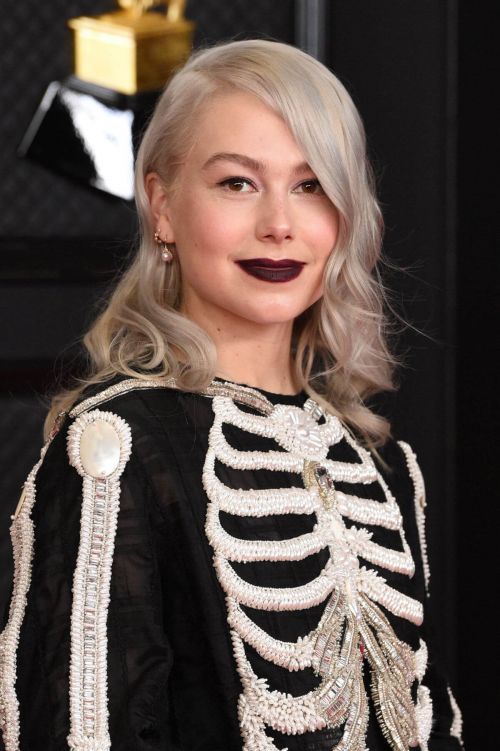 Phoebe Bridgers attends 2021 Grammy Awards in Los Angeles 03/14/2021 2