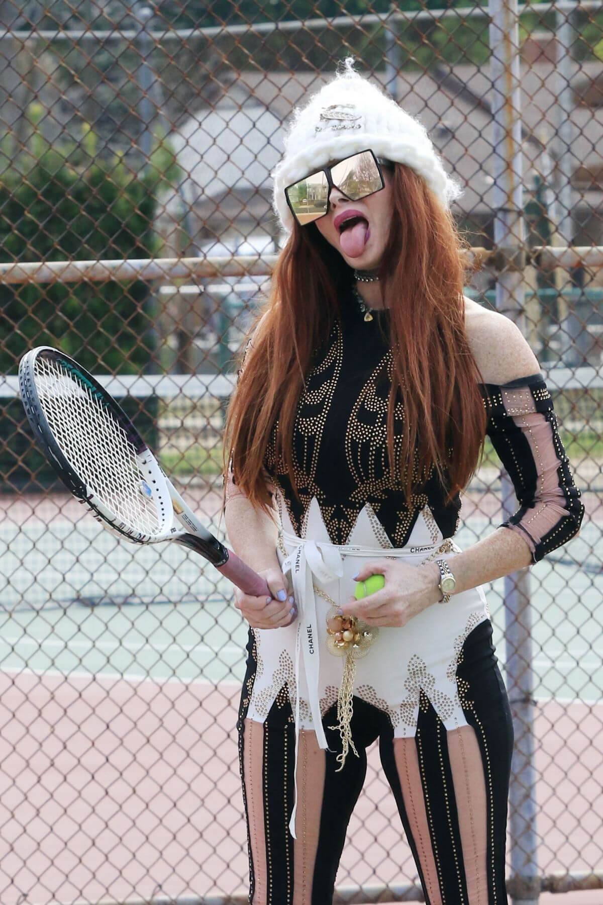 Phoebe Price Seen at a Tennis Courts and Wells Fargo ATM 03/19/2021
