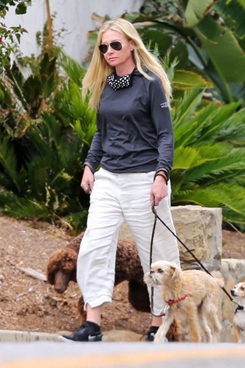 Portia de Rossi Steps Out with Her Dog in Montecito 03/22/2021