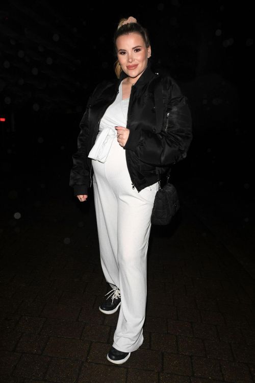 Pregnant Georgia Kousoulou Seen on the Set of The Only Way is Essex 03/20/2021 1