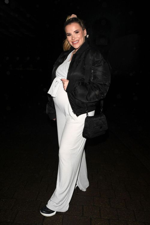 Pregnant Georgia Kousoulou Seen on the Set of The Only Way is Essex 03/20/2021